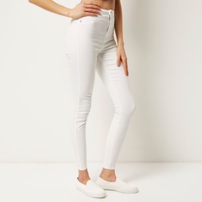 White high waisted Molly jeggings